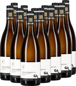 Getränke Verkäufe 2024 27 12x Vorteils-Weinpaket Untertürkheimer Gips Weißburgunder Trocken - Aldinger