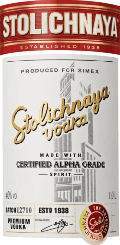 Vodka 1 L - Stolichnaya 5 Vodka 1 L - Stolichnaya -Getränke Verkäufe 2024 vodka 1 l stolichnaya label 800x800